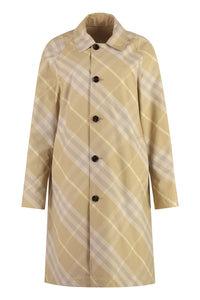 Checked reversible trench-coat